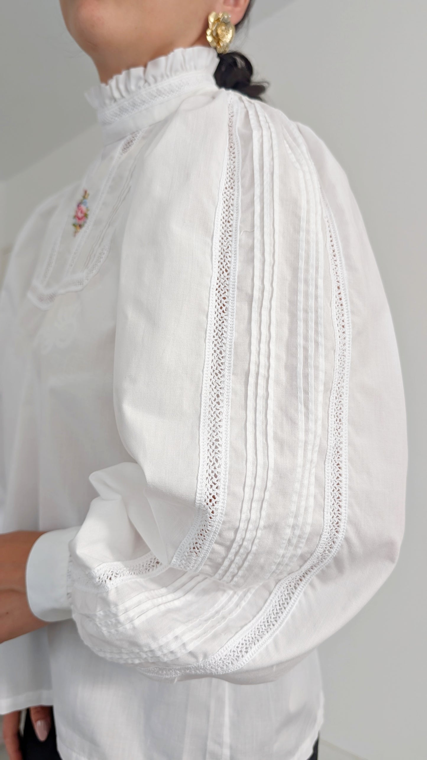 Blouse romantique coton T38