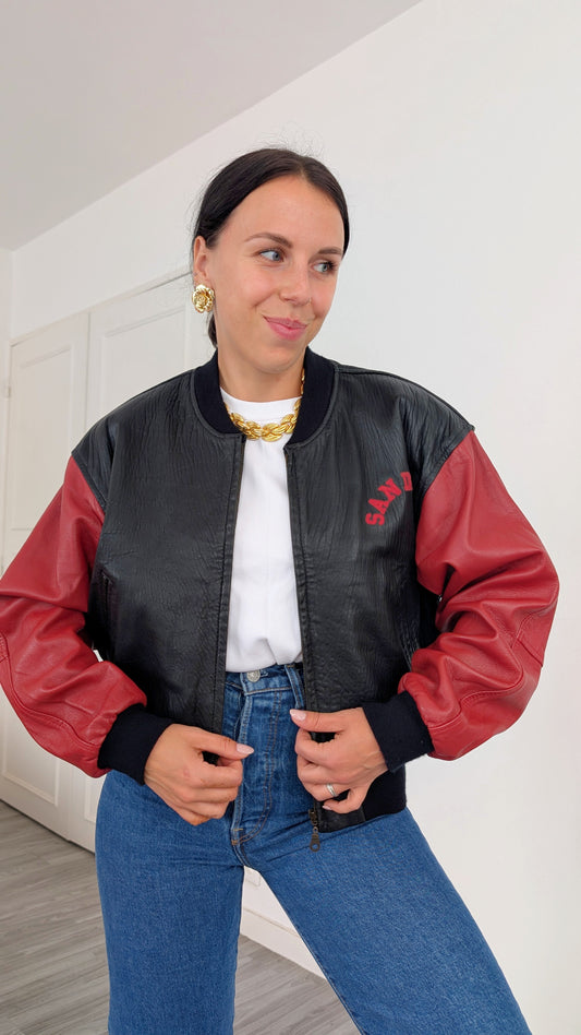 Bombers cuir 1980 rare jusqu'à T40