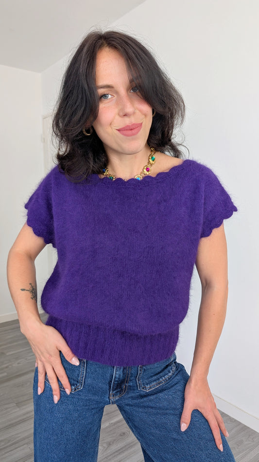 Haut fait main angora taille jusqu'à 42