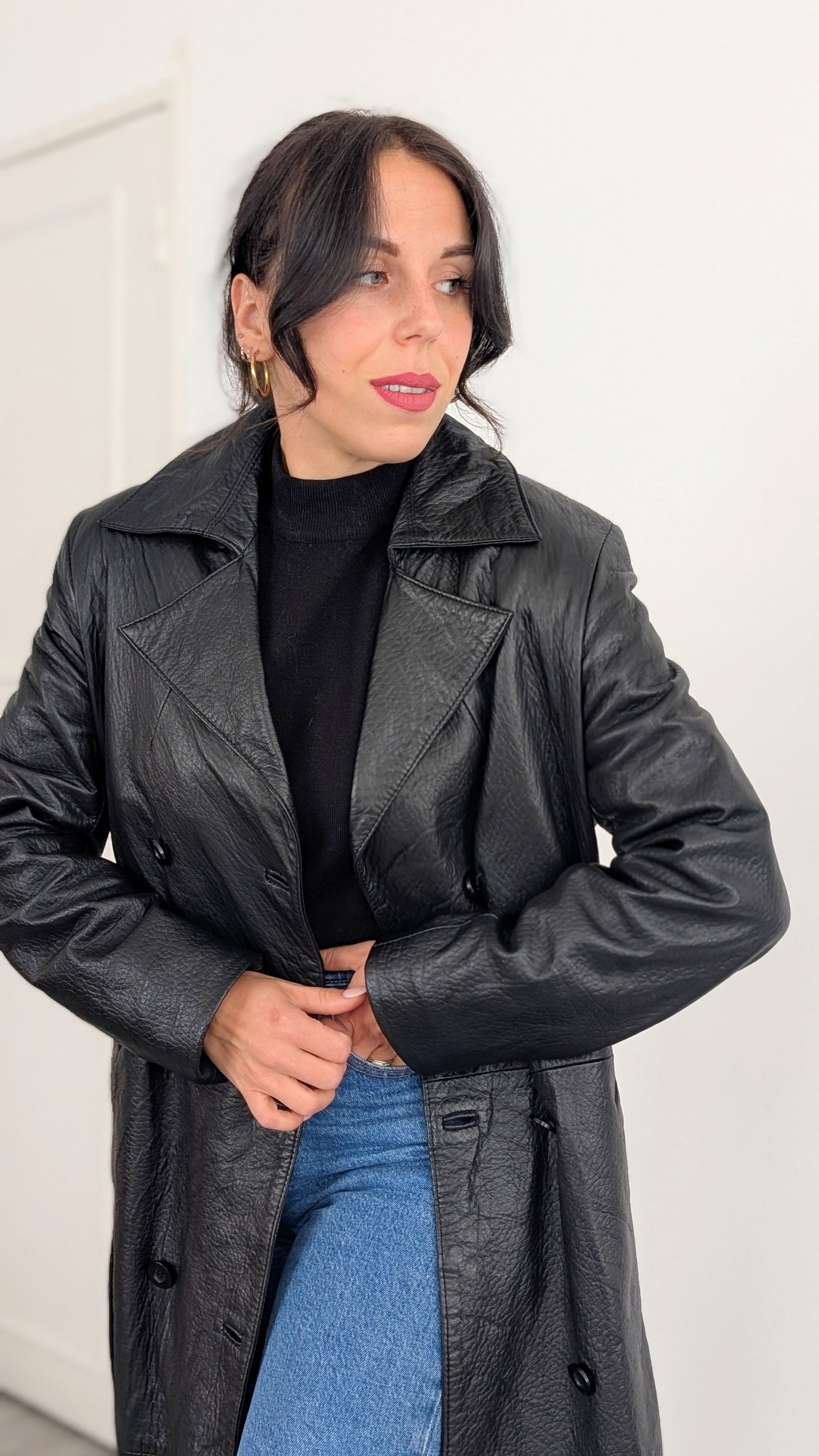 Trench cuir 80s T40