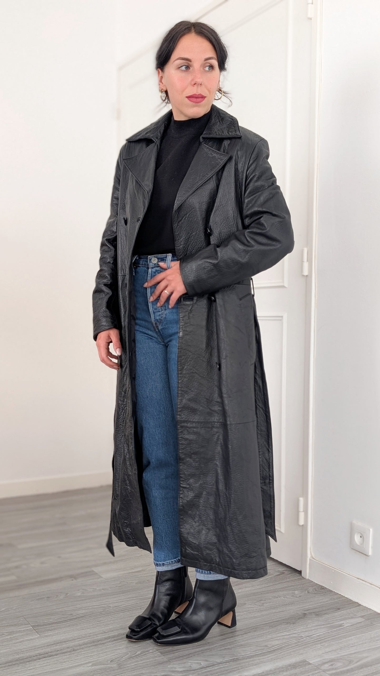 Trench cuir 80s T40