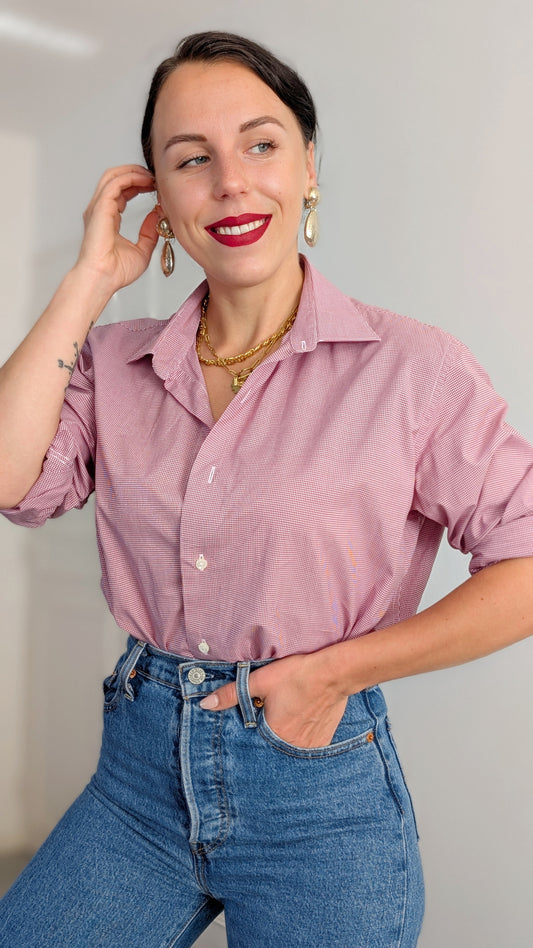 Chemise carreaux coton taille jusqu'à un 42