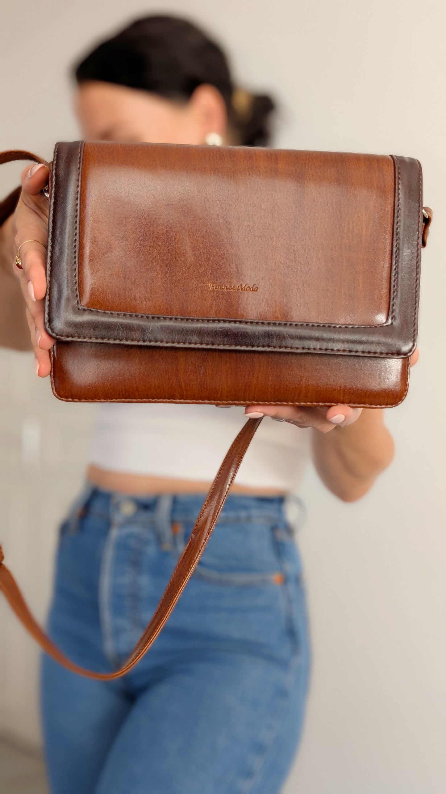 Sac cuir marron