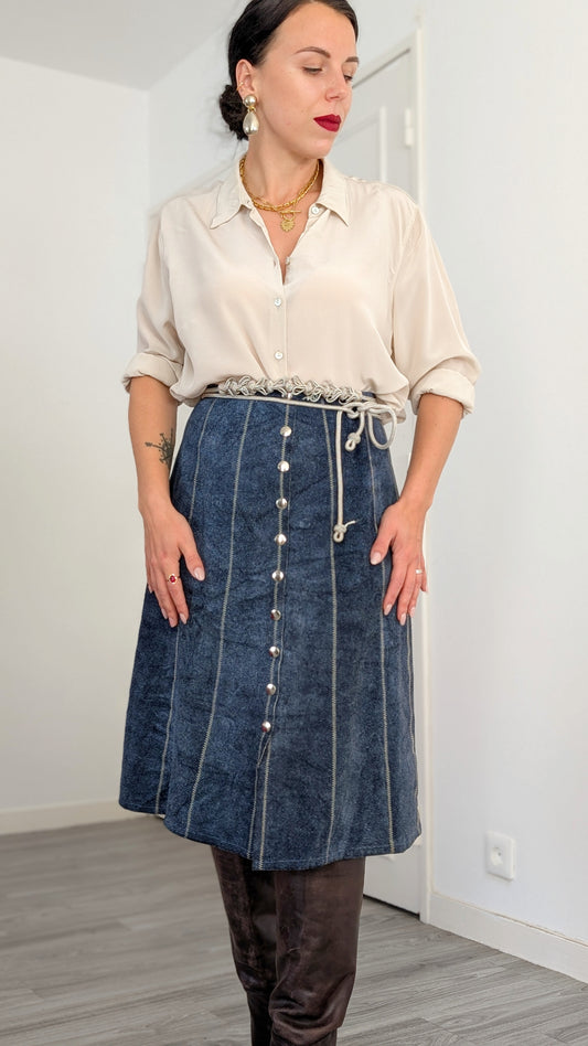 Jupe en daim 70s T36