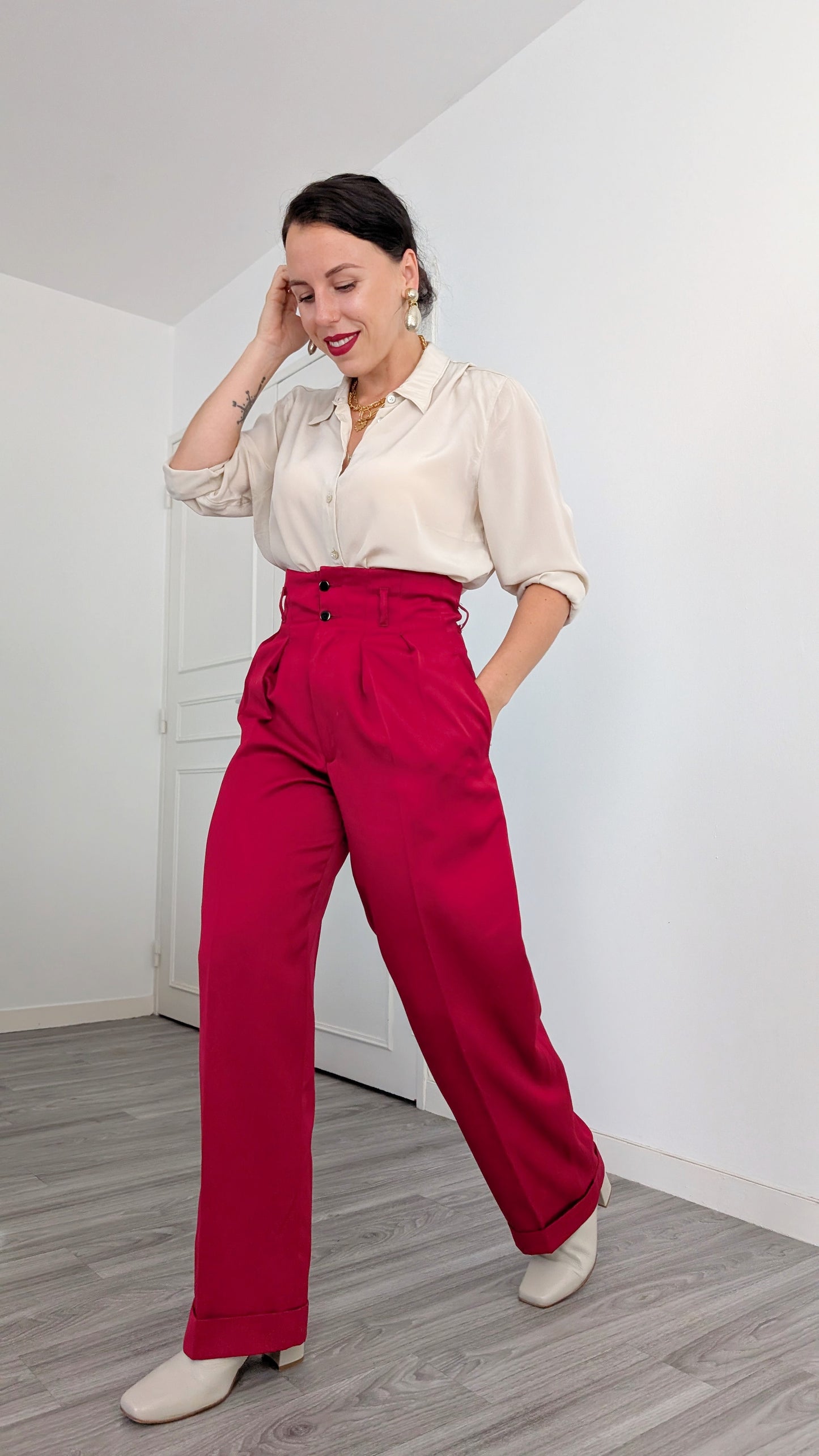 Pantalon taille haute T36