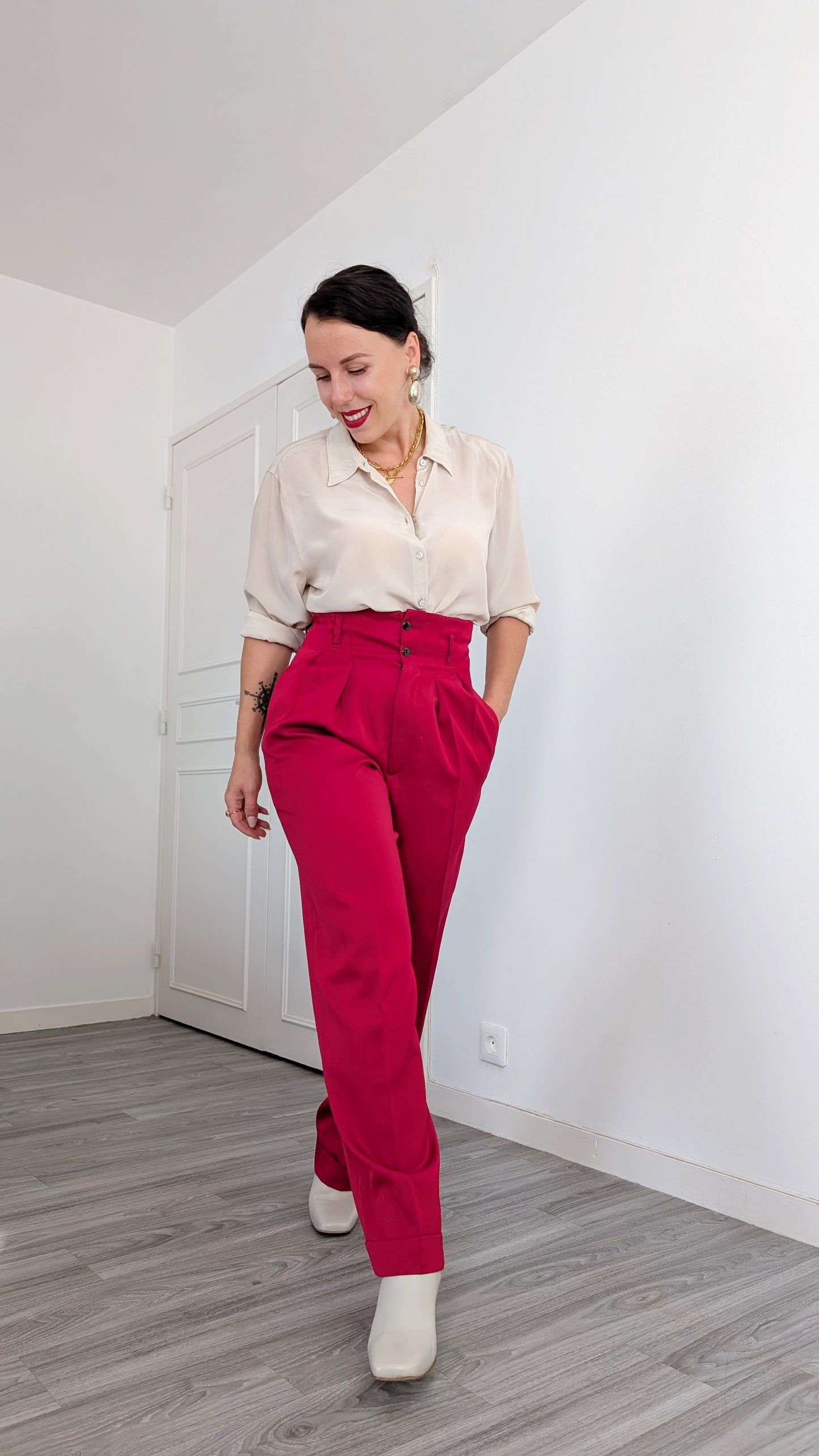 Pantalon taille haute T36