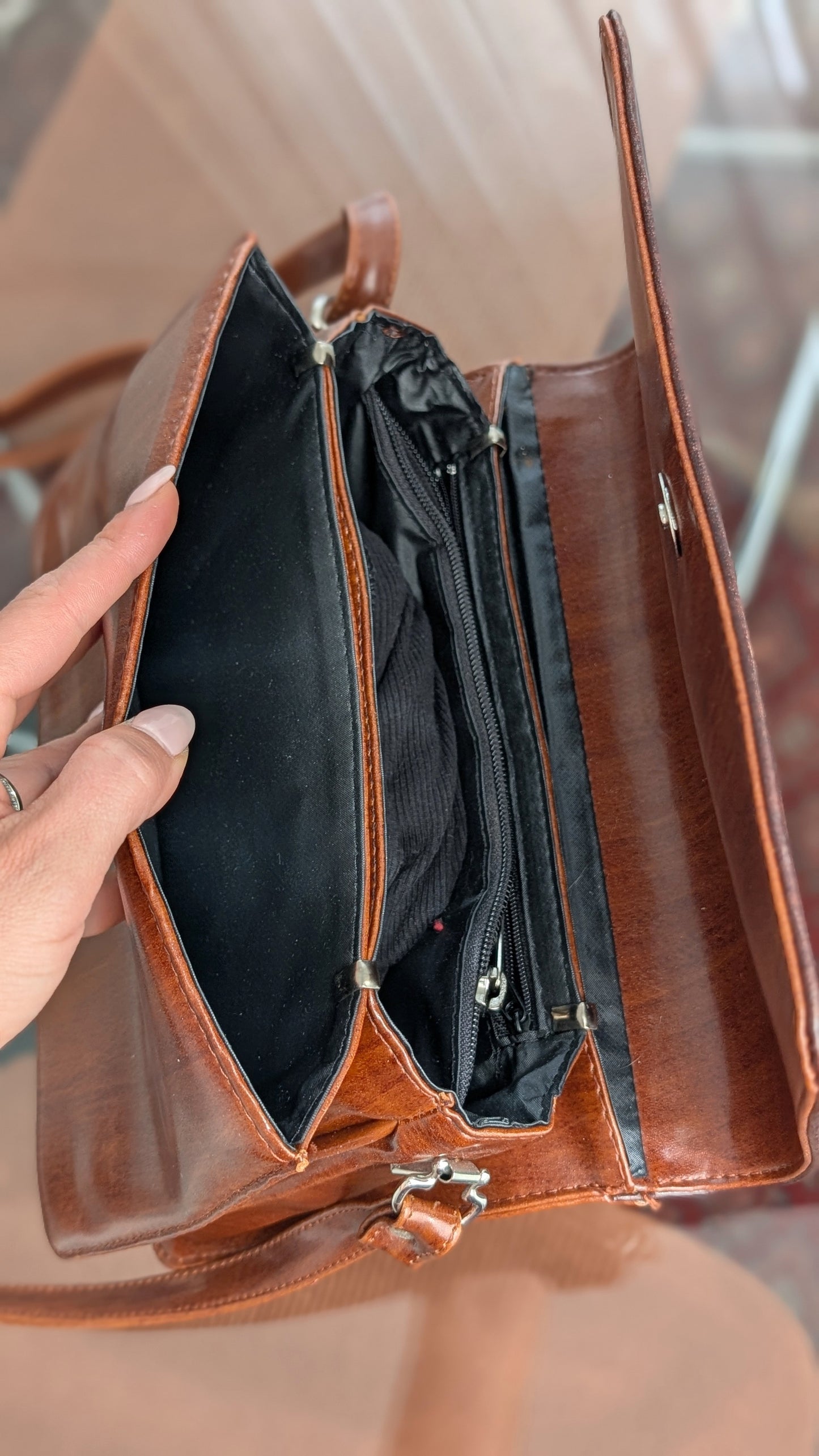 Sac cuir marron