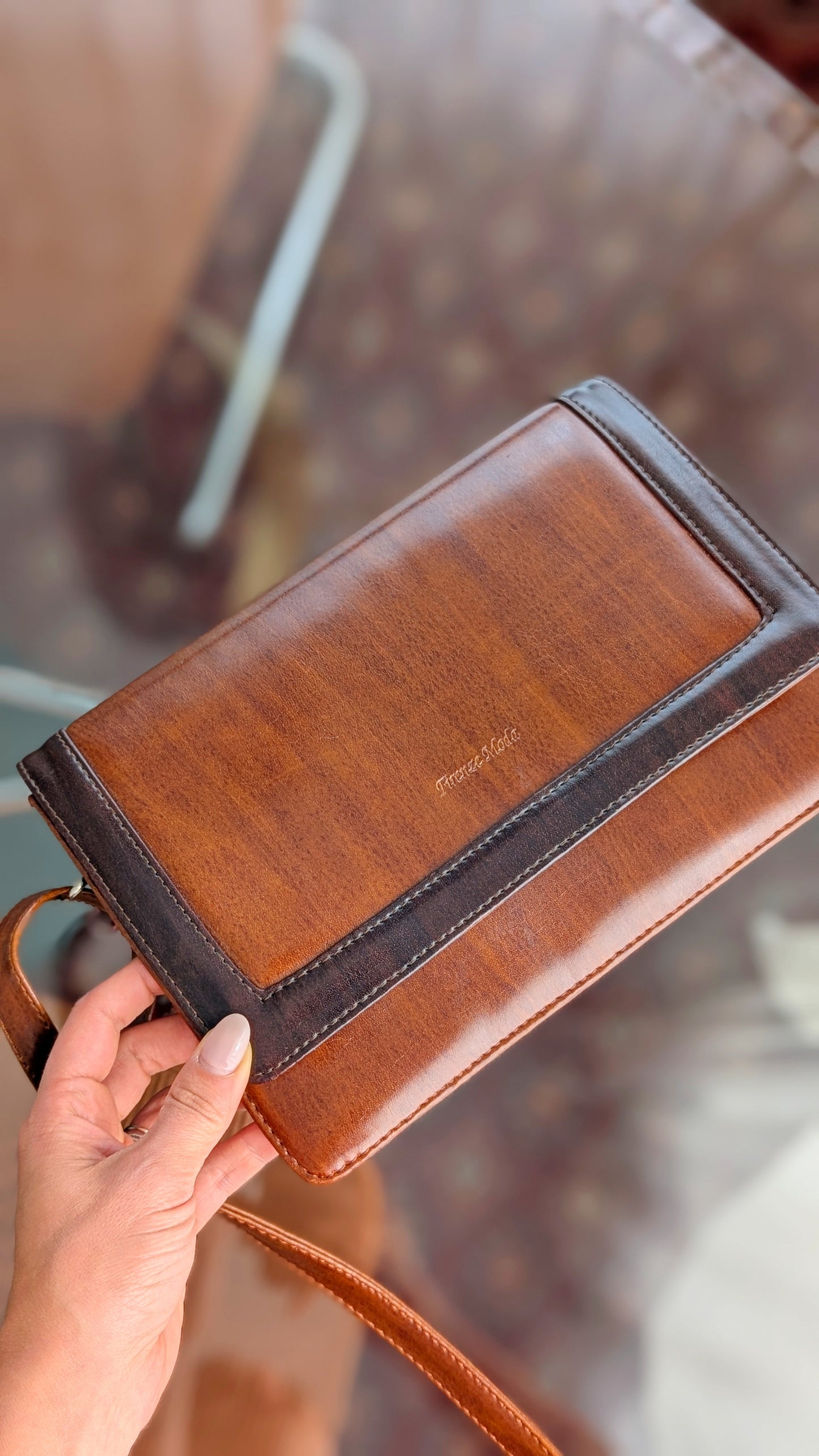 Sac cuir marron