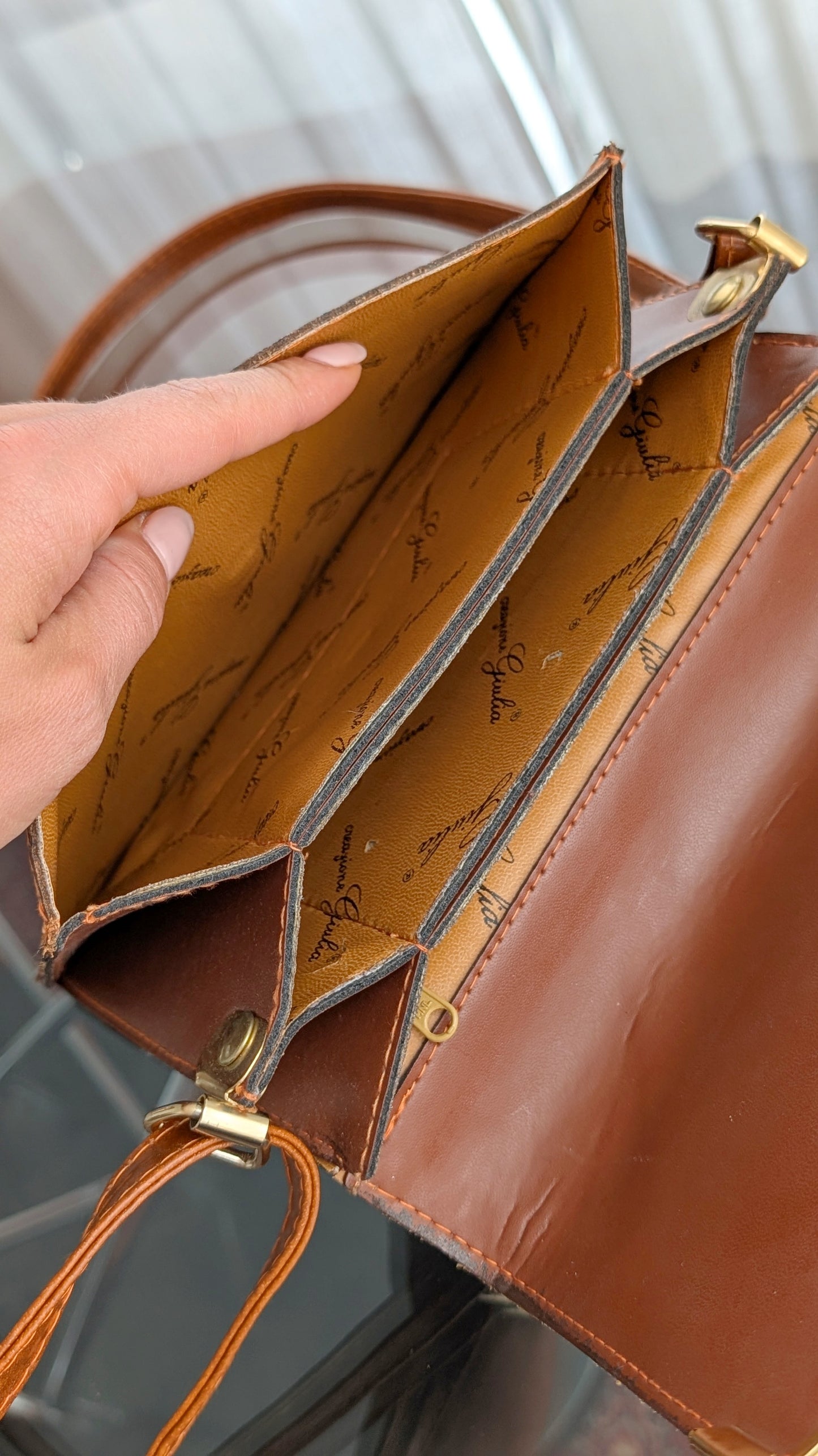 Sac cuir patcwork 70s