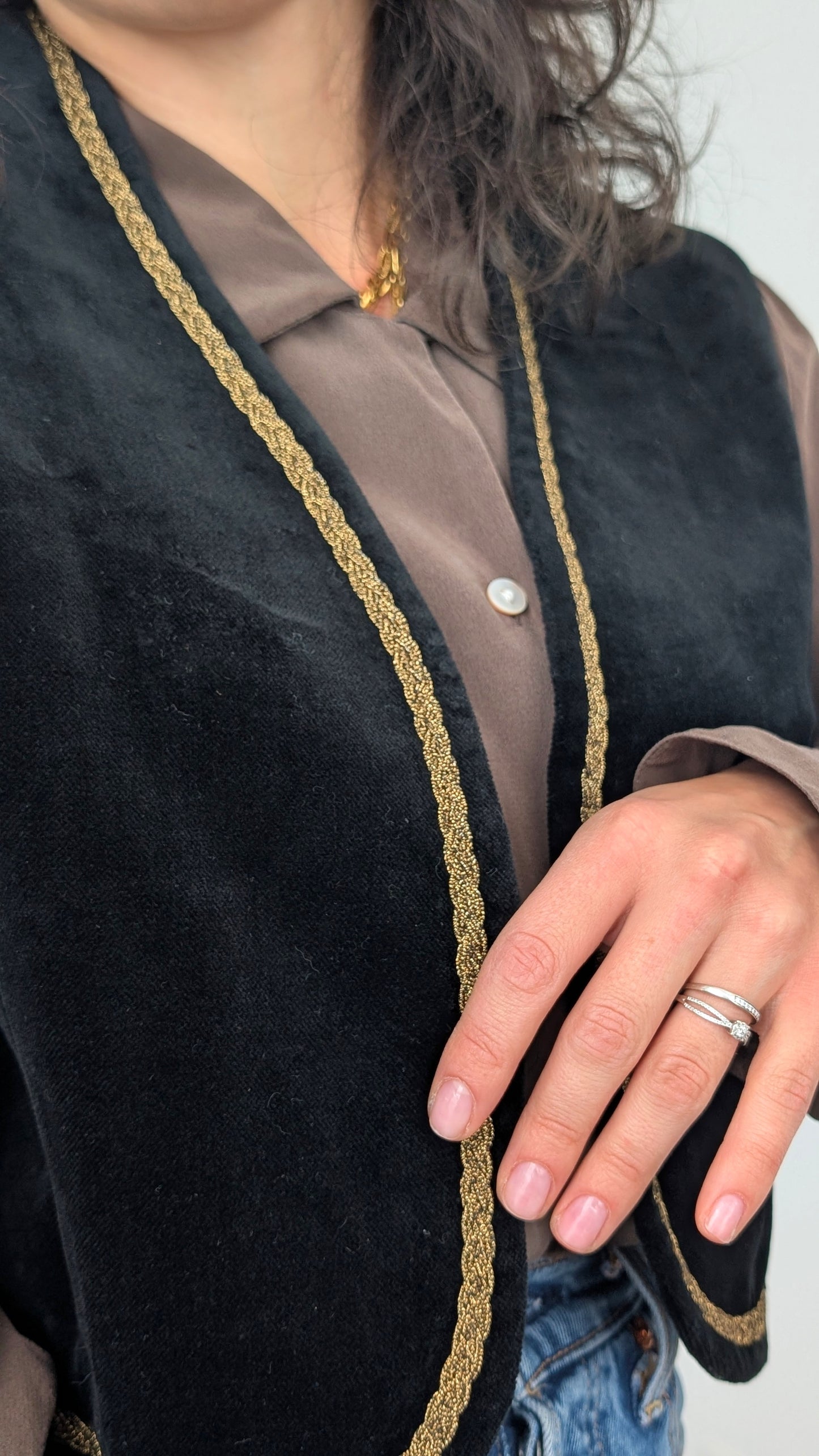 Veste sans manches velours T36-38