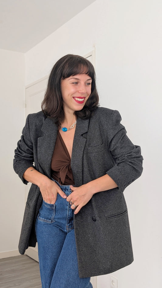 Blazer laine et cachemire T42