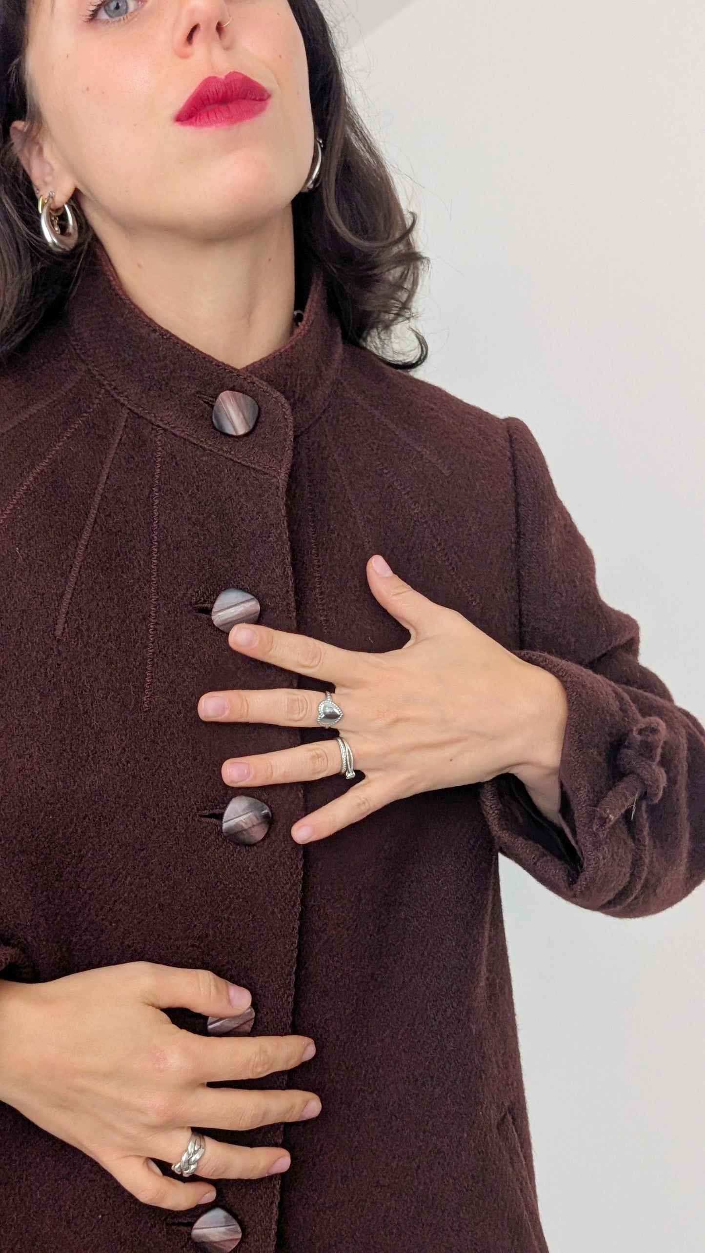 Manteau court 1970 laine T38-40