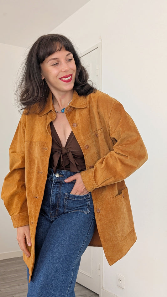 Veste/chemise daim T 42