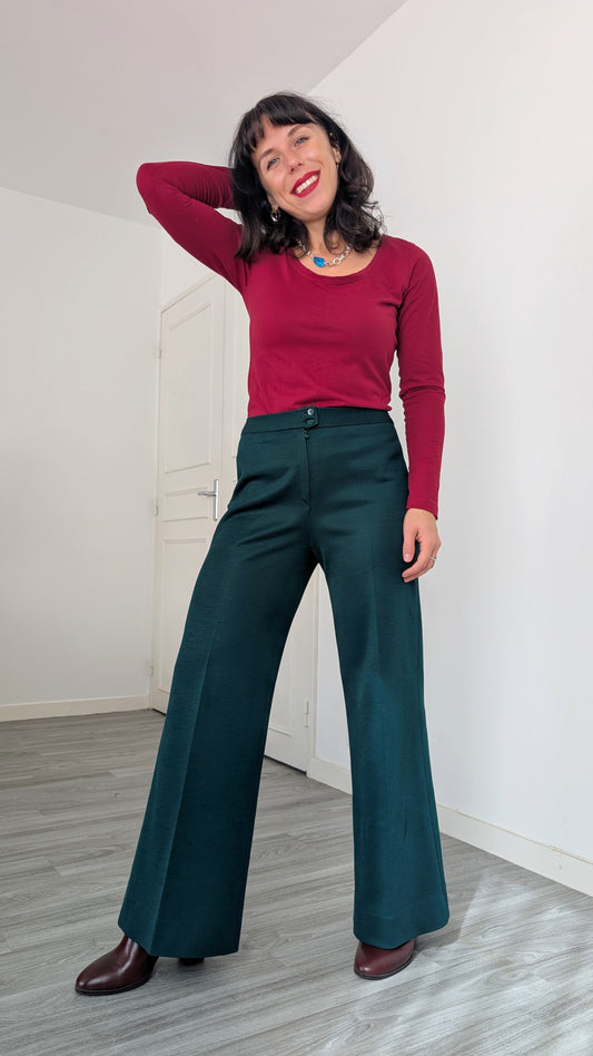 Pantalon 70s laine fine T36