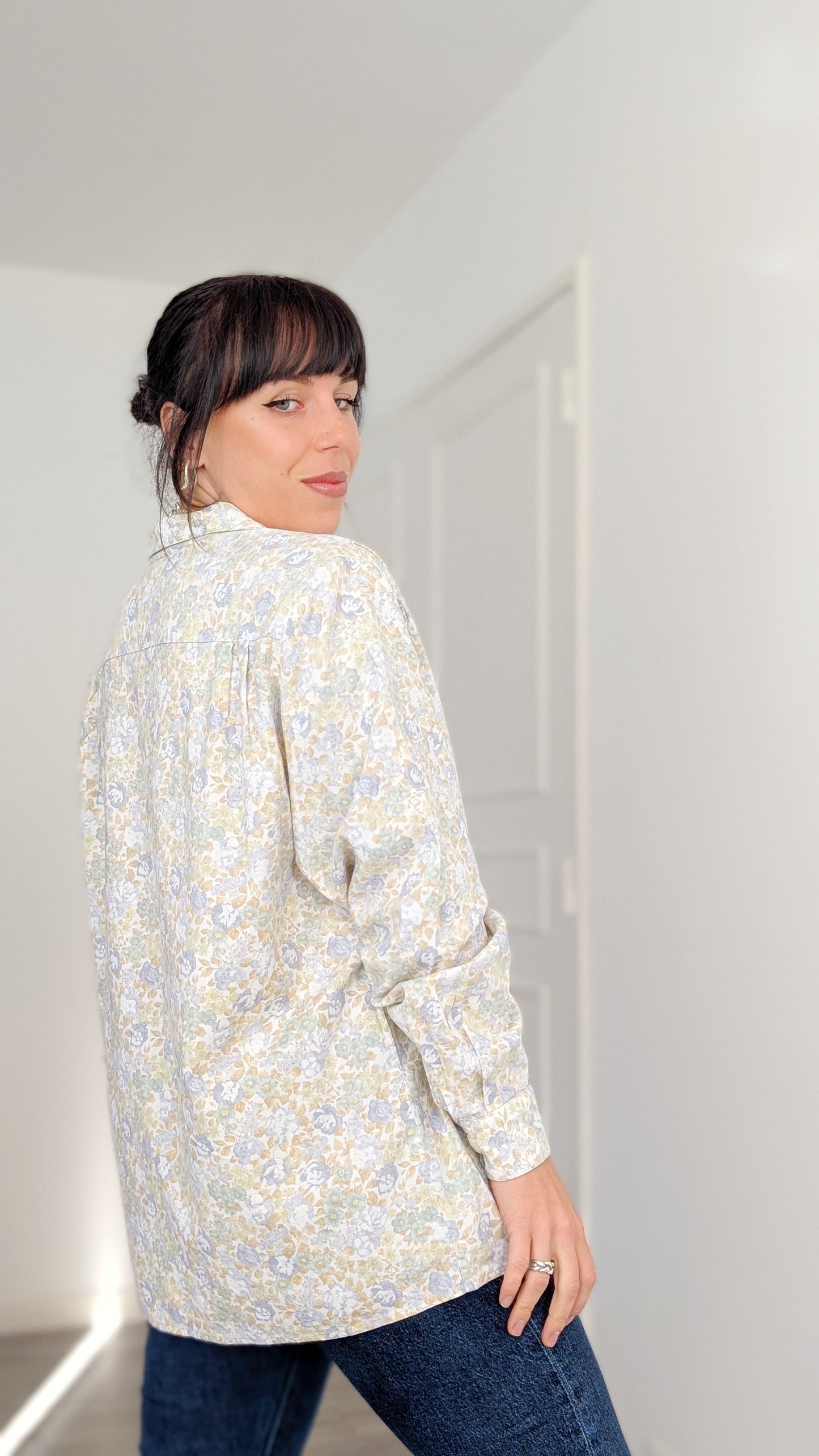 Chemise fleurie coton et viscose T42-44