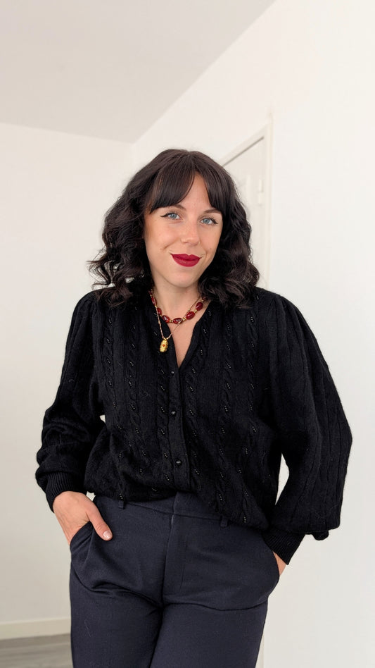 Cardigan laine et angora T40-42