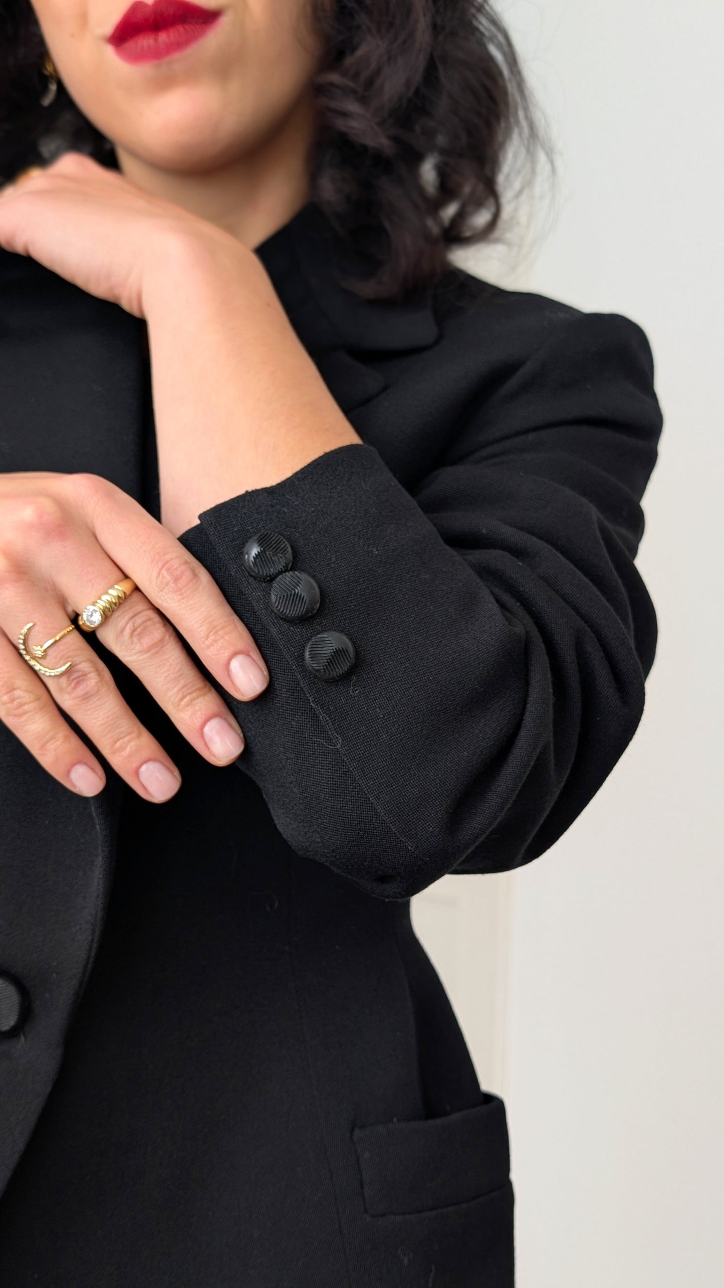 Blazer structuré laine 60s T38