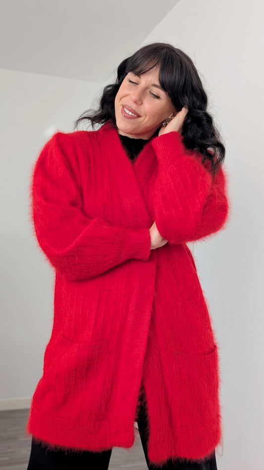 Cardigan angora 80s T40-42