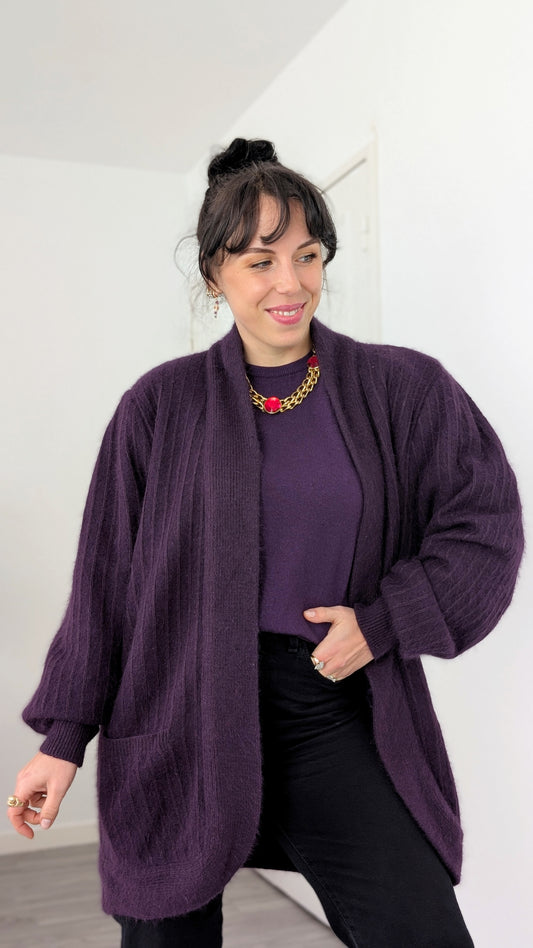 Cardigan angora 80s T40-42