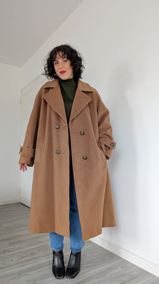 Manteau laine et cachemire 90s T42-44