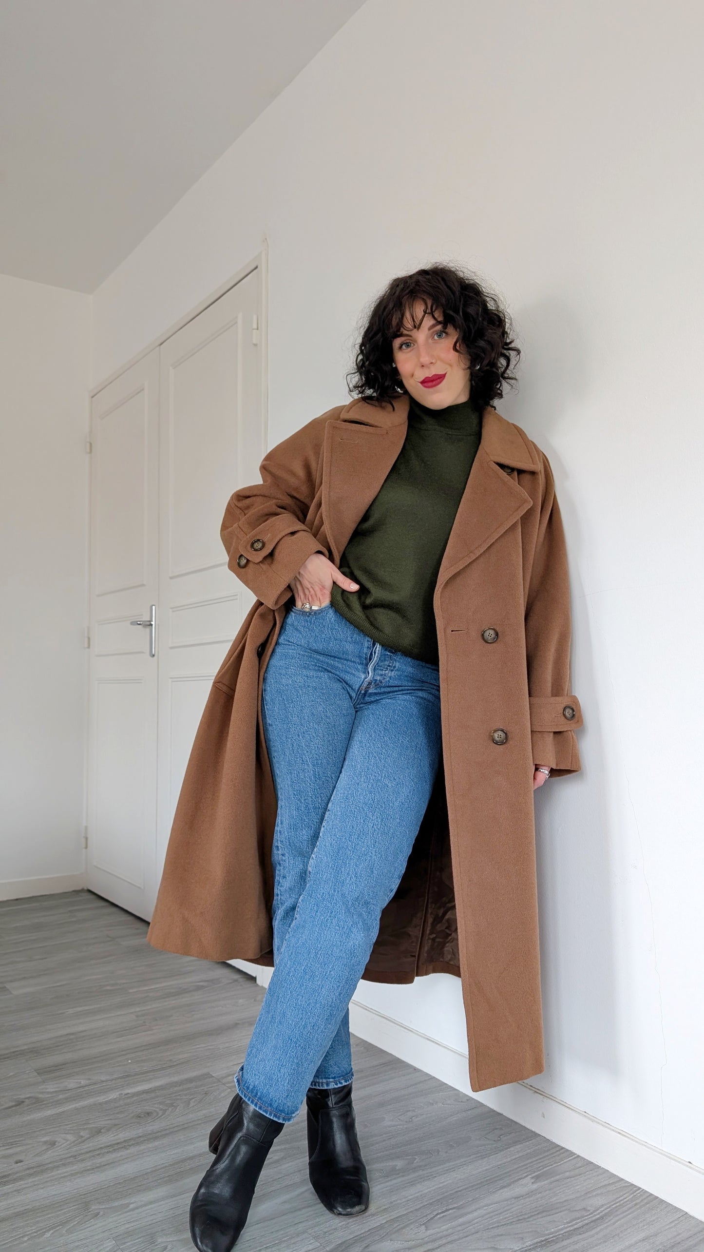 Manteau laine et cachemire 90s T42-44