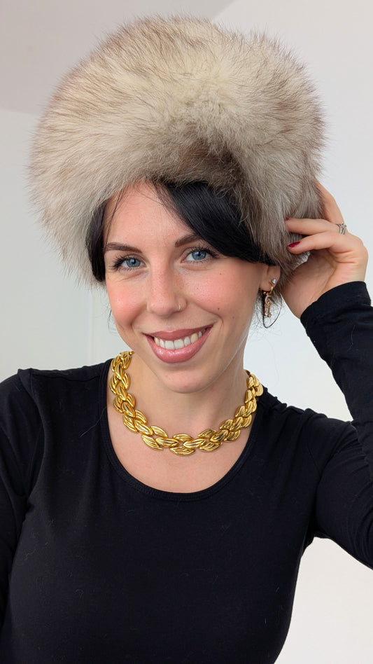 Chapeau toque fourrure 60s