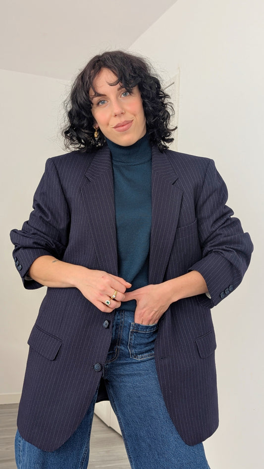 Blazer masculin rayé pure laine T40-42