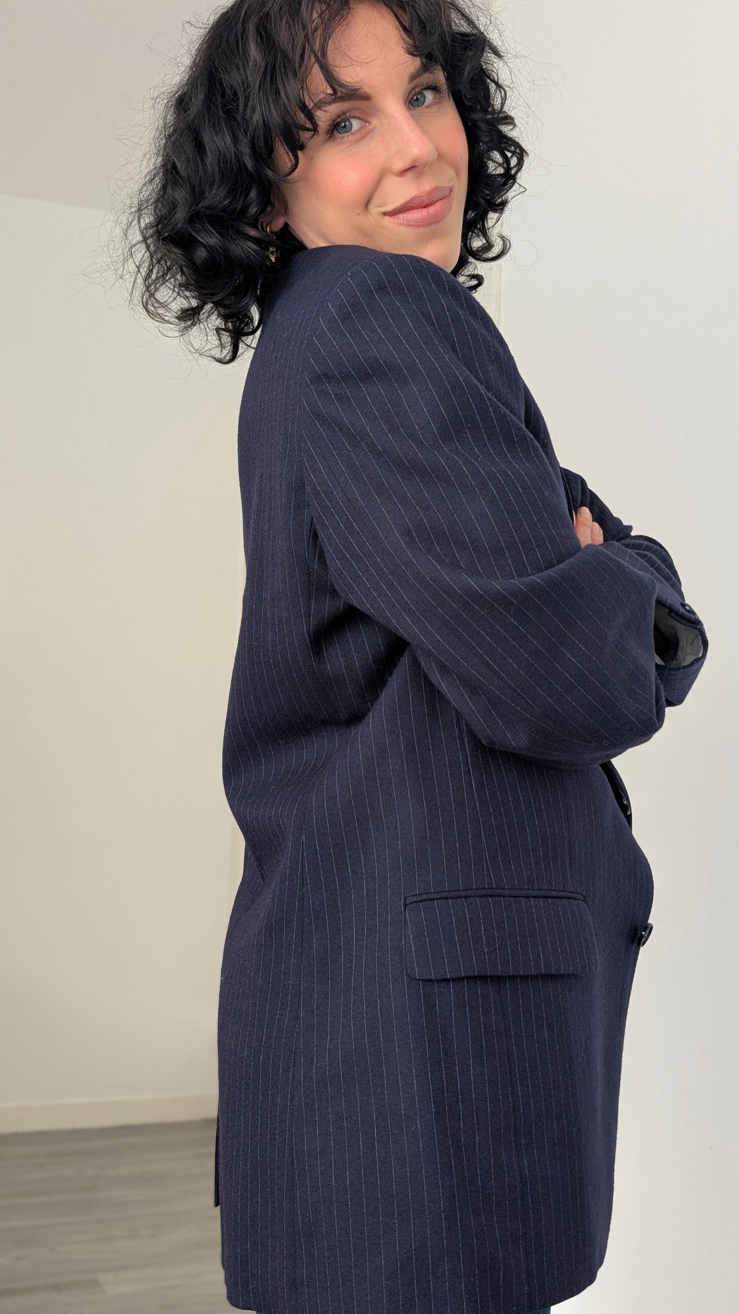 Blazer masculin rayé pure laine T40-42