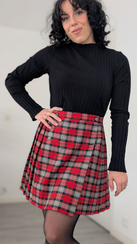 Jupe écossaise portefeuille T36