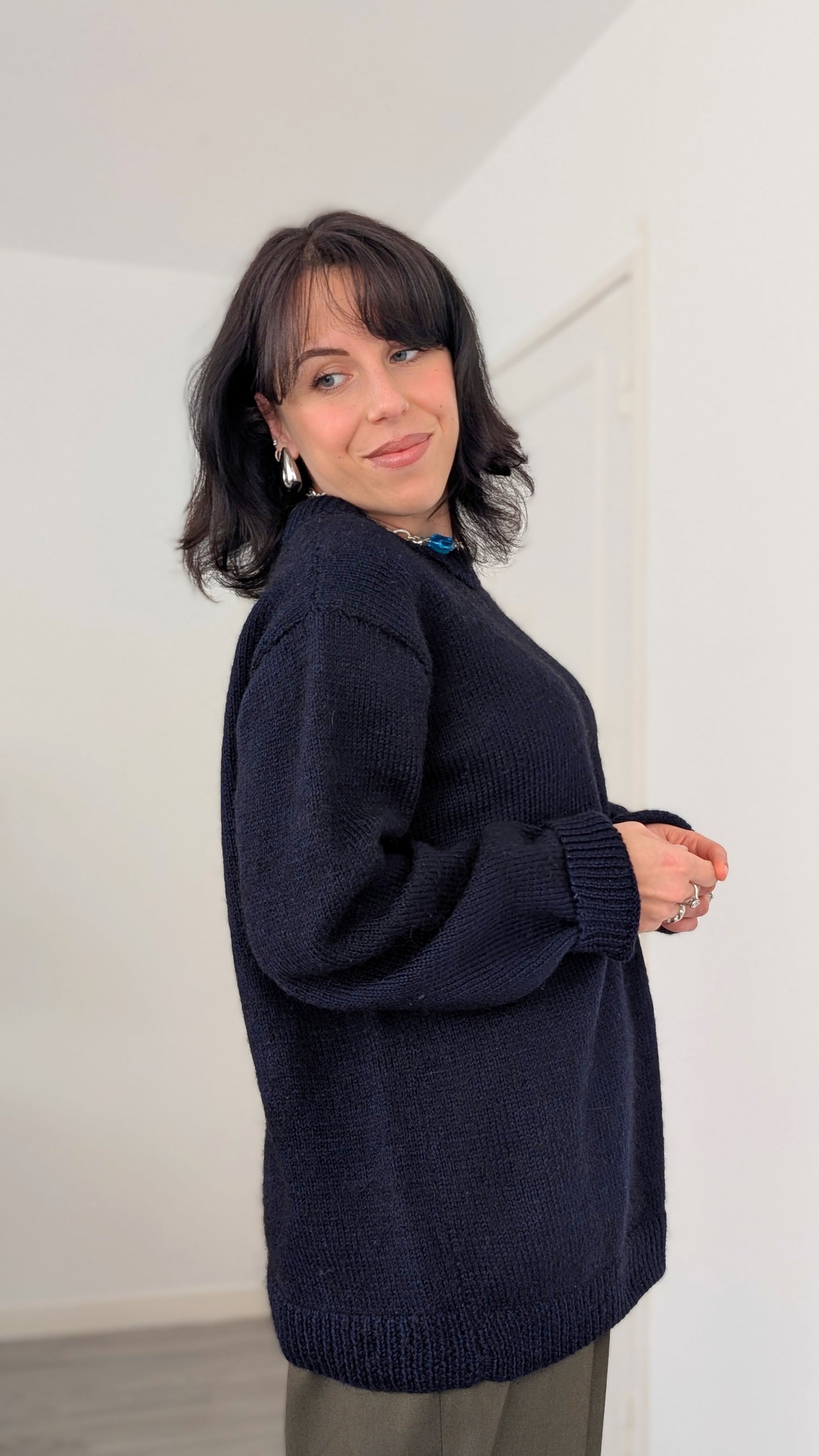 Pull fait main laine et mohair T42-44