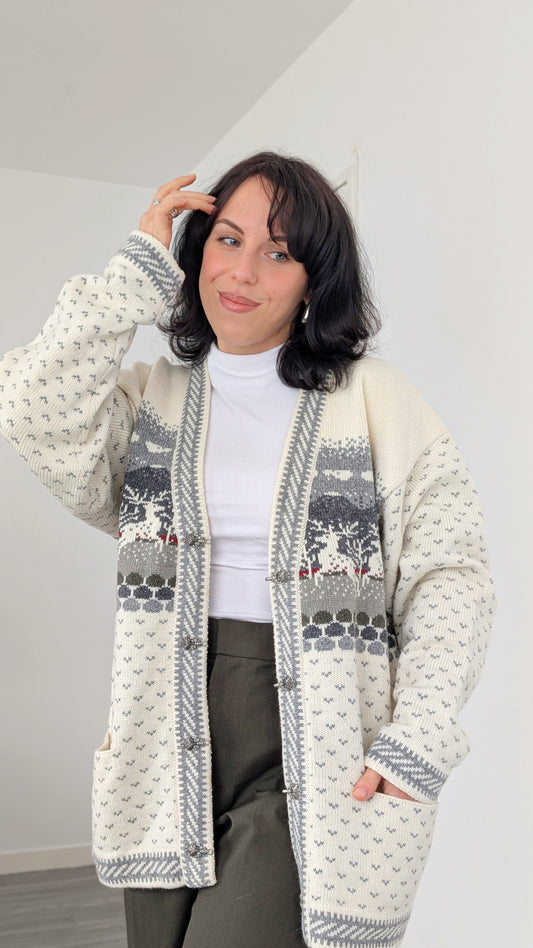 Cardigan finlandais pure laine du 34 au 42