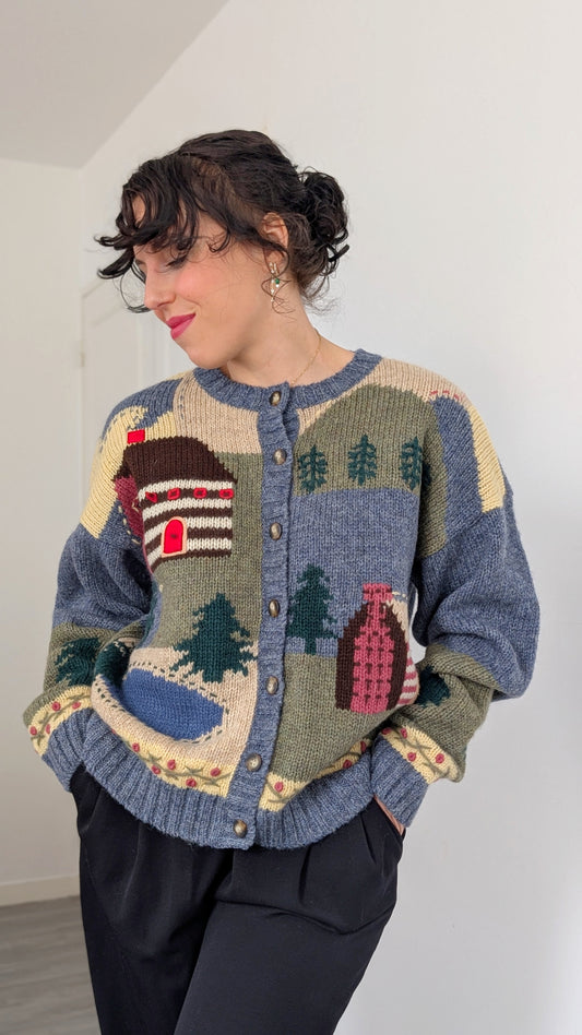 Cardigan laine shetland T40-42