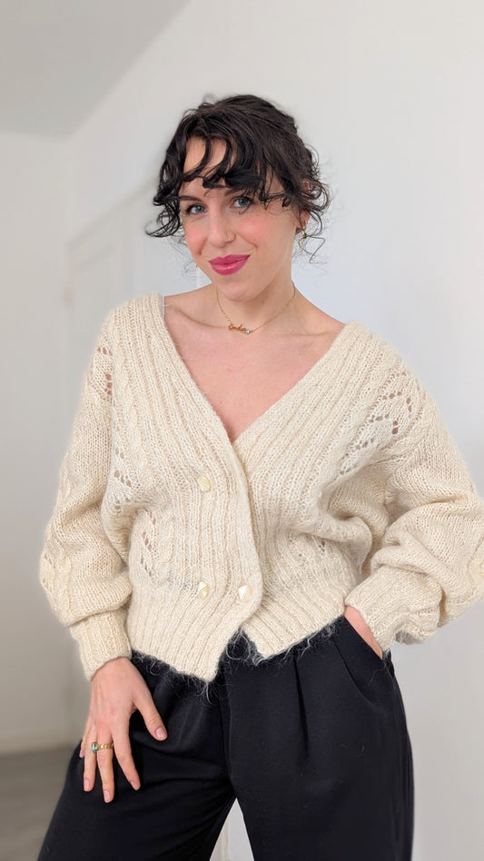Cardigan laine et mohair T40-42