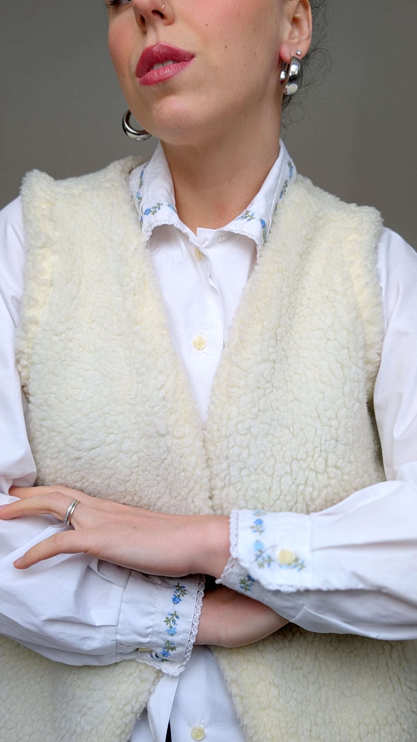 Veste sans manches faite main T 36-38