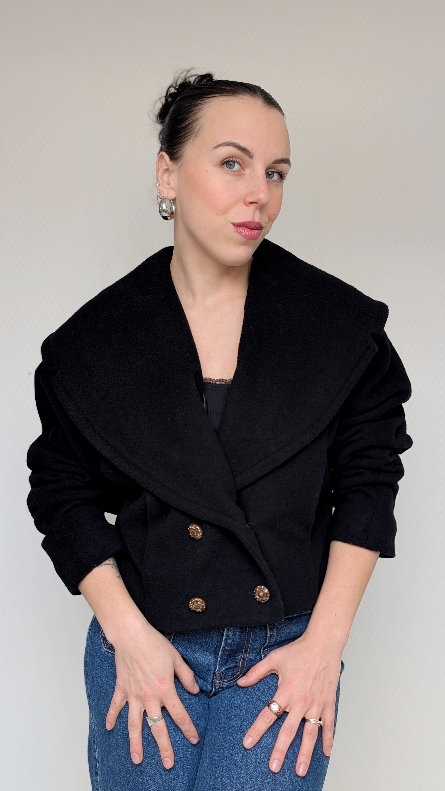 Manteau court laine T38-40