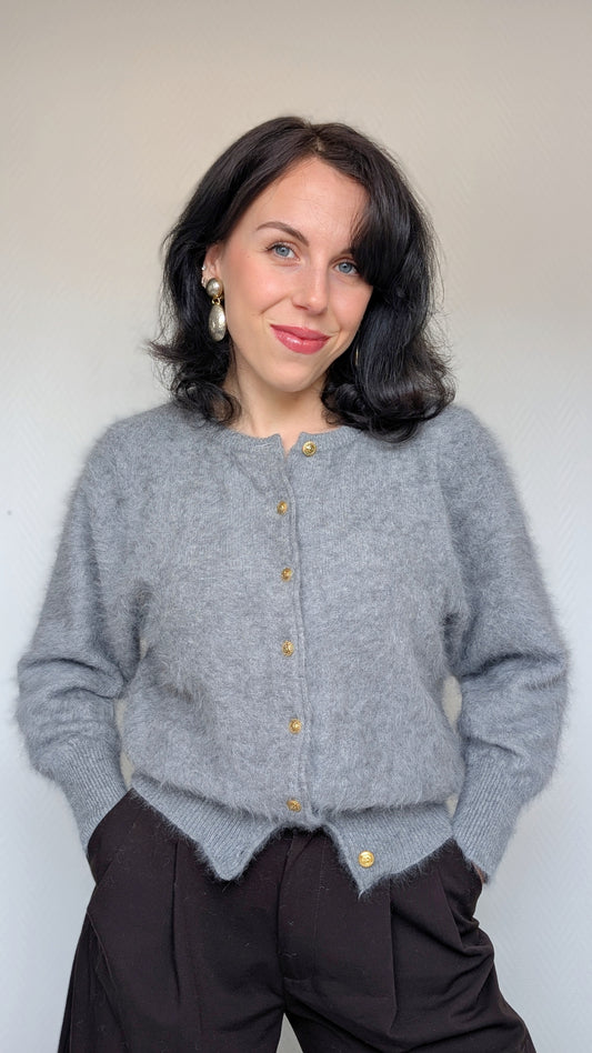 Cardigan angora 80s T38-40