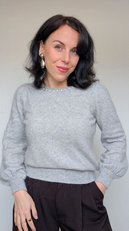 Pull laine et angora 80s T36