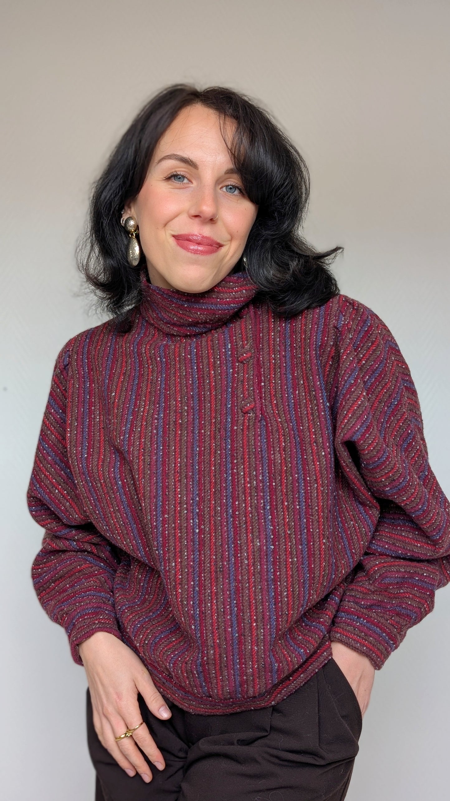 Chemise/Haut 80s laine taille du 40 au 44