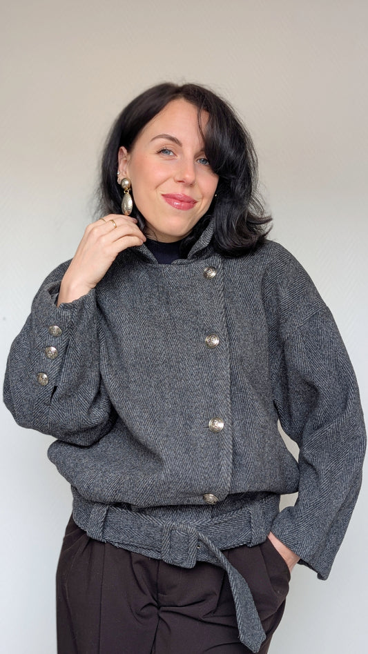 Veste bombers laine 80s du 38 au 42