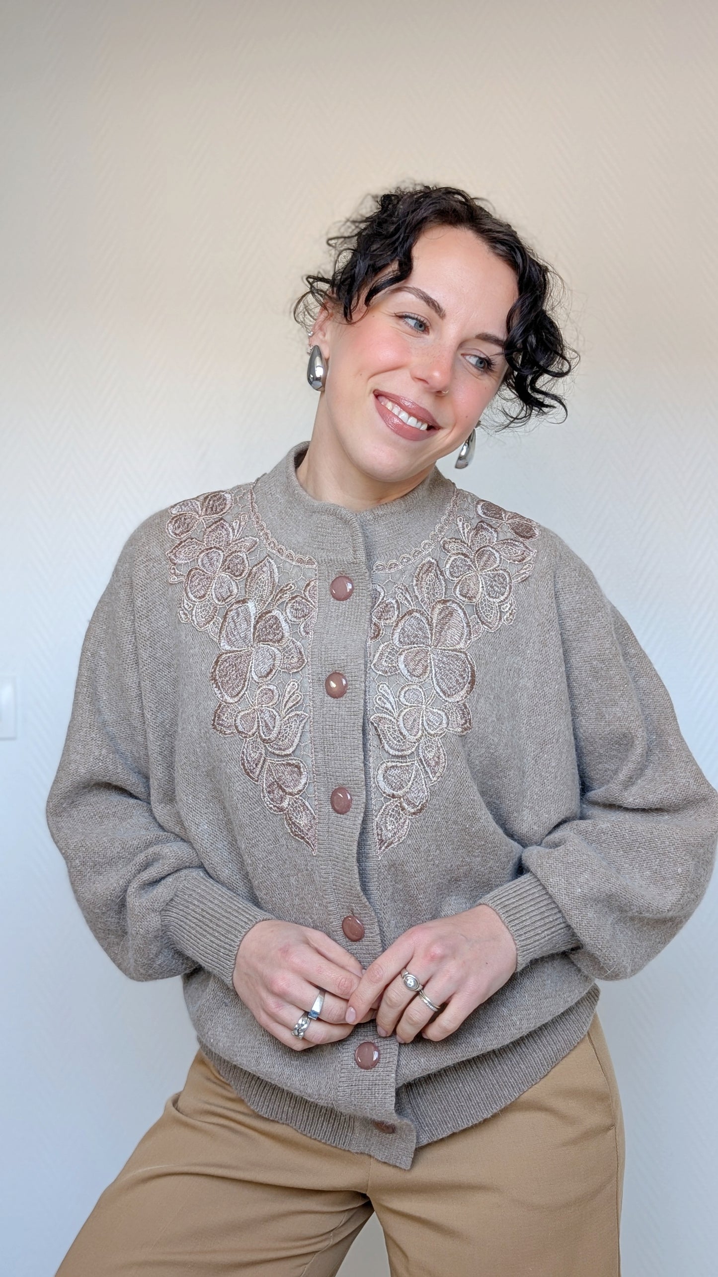 Cardigan laine et angora T40-42-44