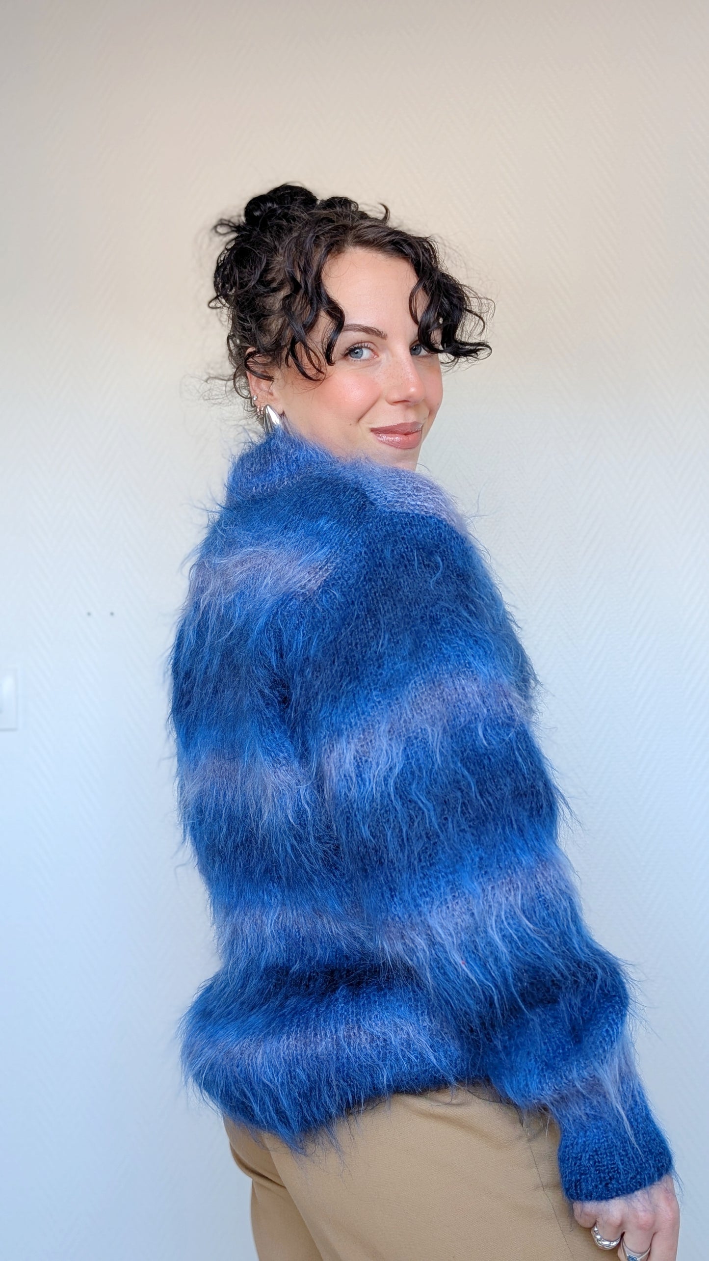 Cardigan mohair 80s T40-42