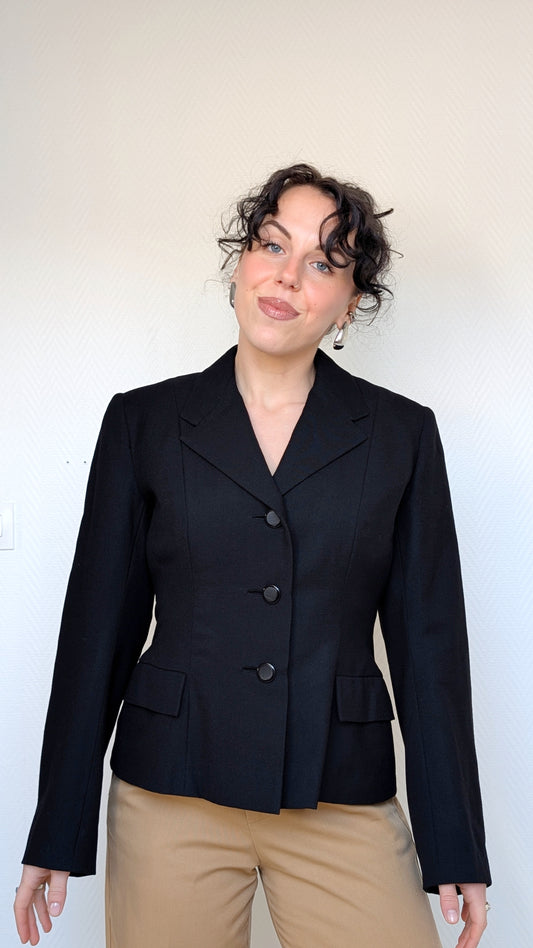 Blazer laine 60s structuré T38