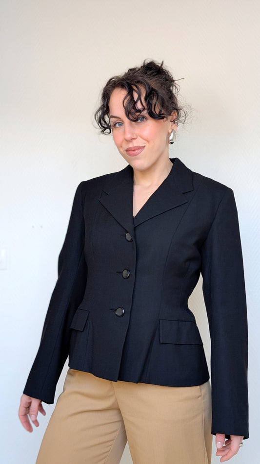 Blazer laine 60s structuré T38