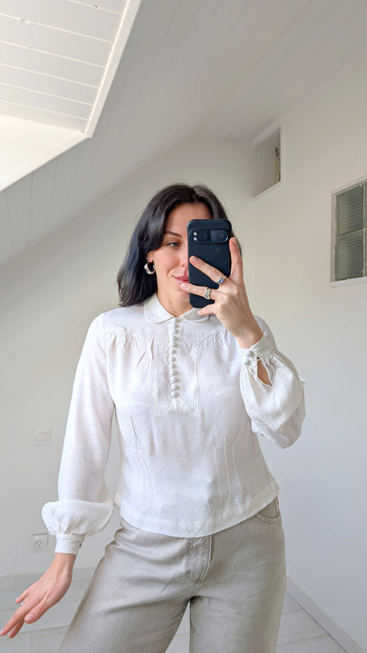 Blouse soie 40s T36