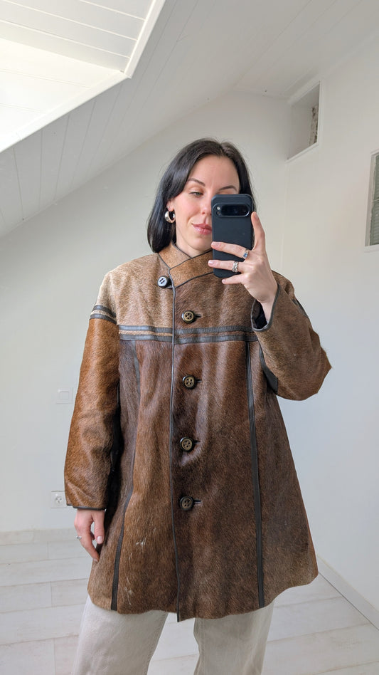 Veste fourrure poulain 80s T40