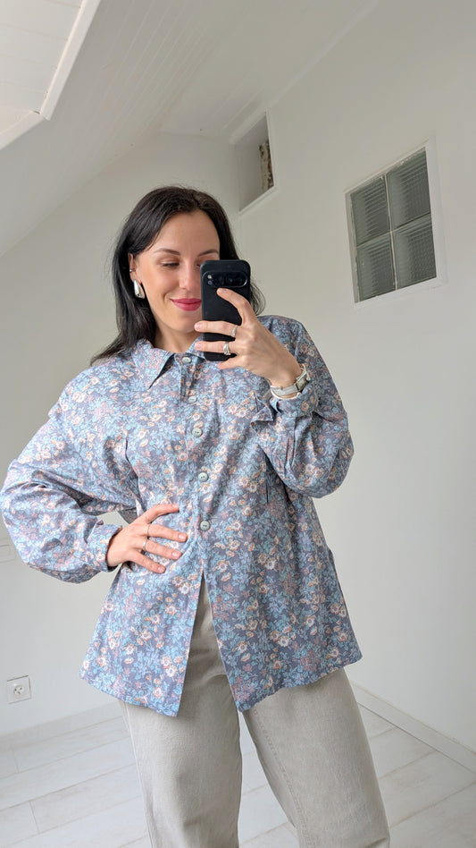 Blouse fleurie coton T42-44