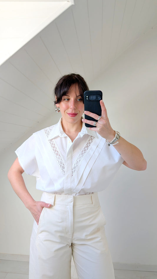 Blouse coton broderies du 34 au 44