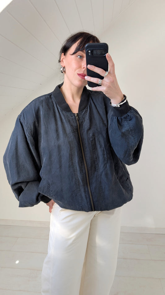 Bombers oversize en soie 42/44