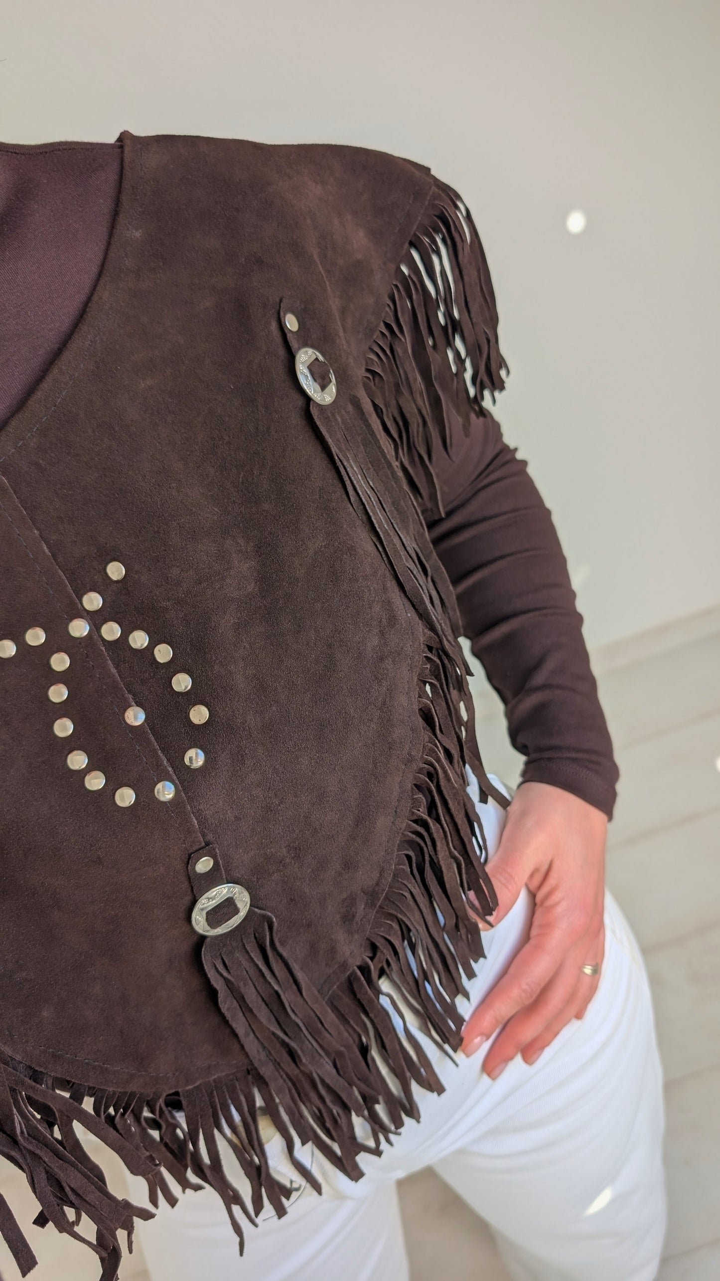 Cape/poncho daim 70s