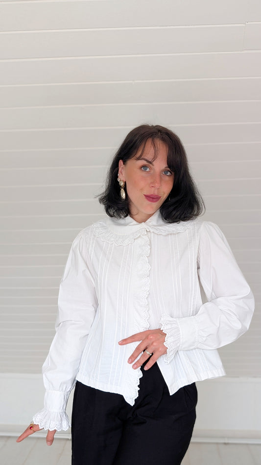 Blouse ancienne coton début 1900 T38